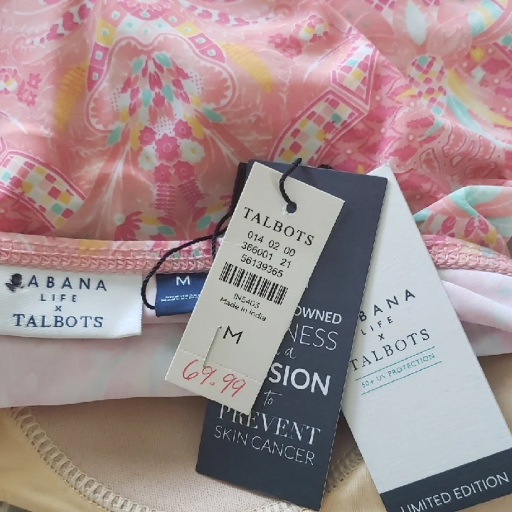 NWT Cabana Life X Talbots Strapless Swim Top- M